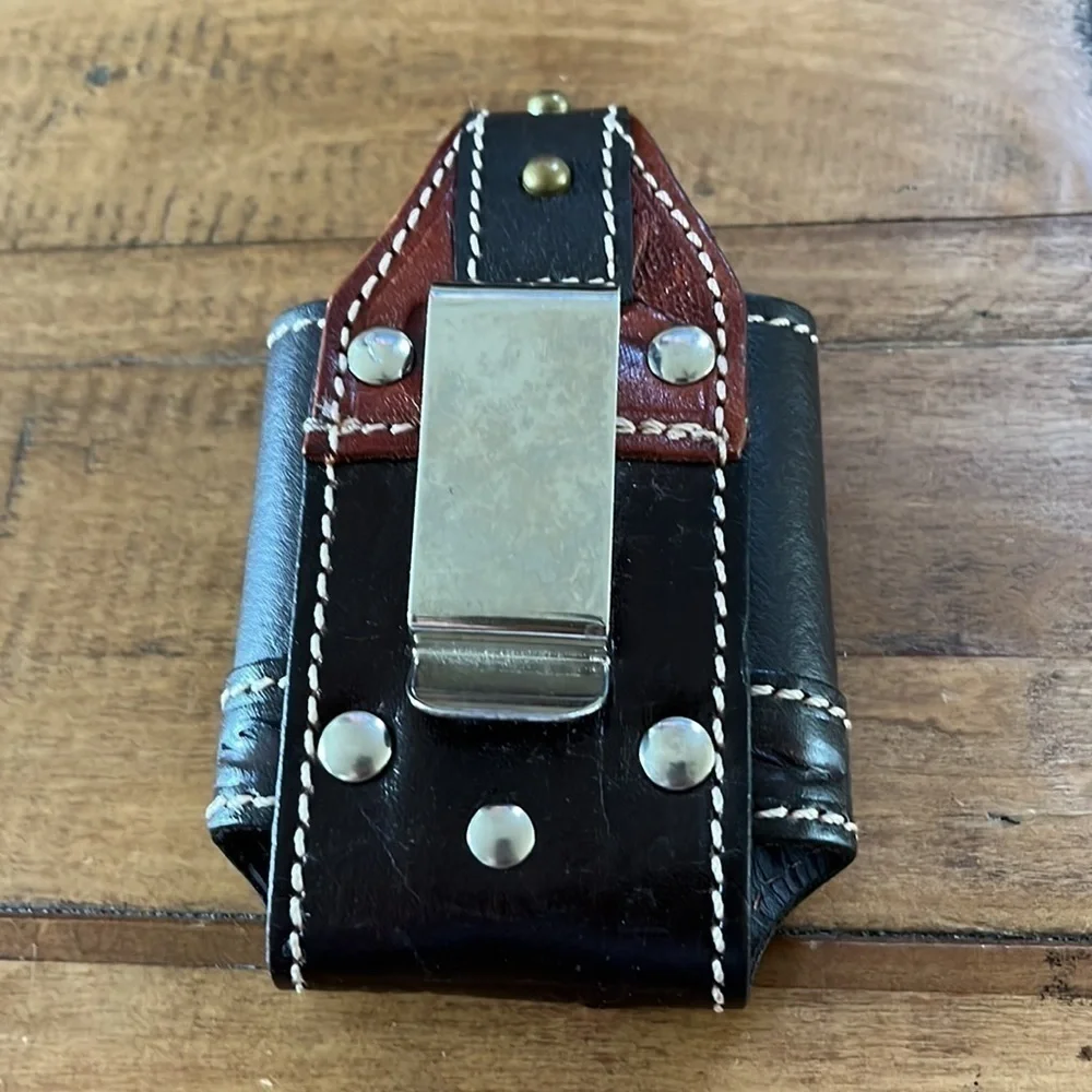 LEATHER flip phone holder